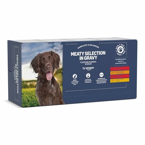 Boîte de nourriture pour chiens avec viande en sauce par Amazon.