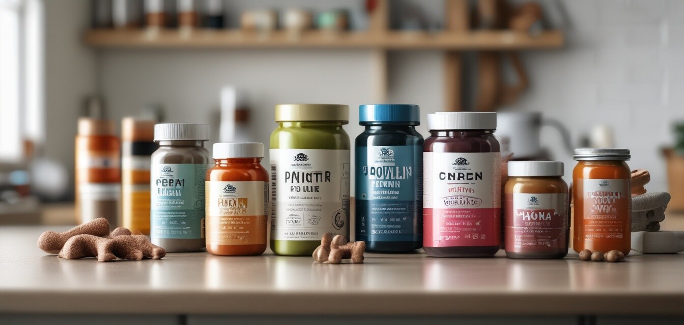 Variety of dog supplements