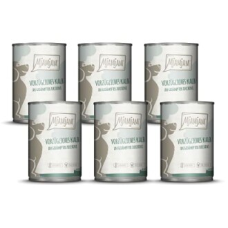 Boîtes de nourriture pour chiens Mjamjam.