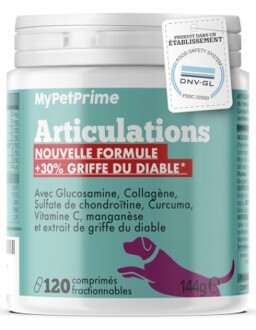 Complément alimentaire pour articulations de MyPetPrime.