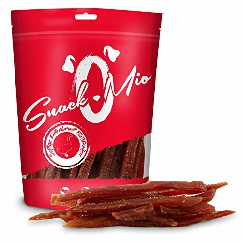 Friandises pour chiens Snack-Mio dans un emballage rouge.